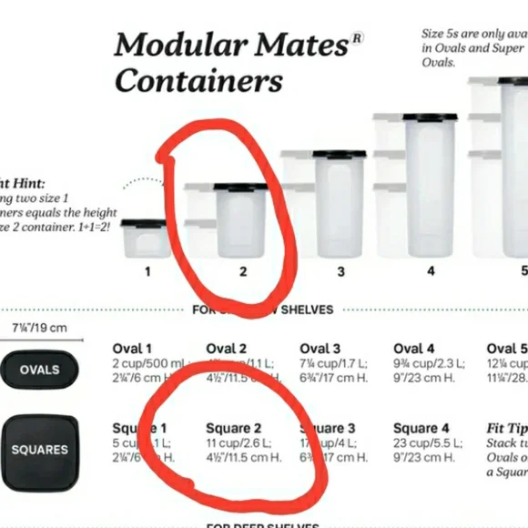 Tupperware Modular Mate #2 Square - Picture 3 of 4